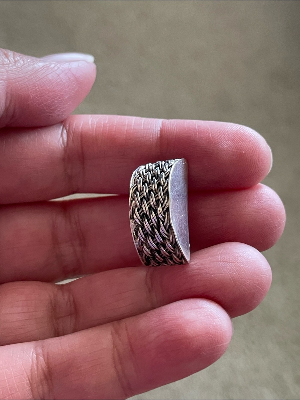 Sterling Silver Woven look earrings - Picture 2 of 3
